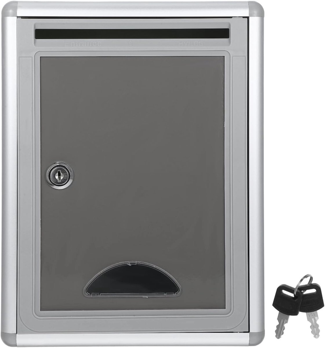 Waterdichte Brievenbus - Suggestiebox Slot - Veilige Feedback Ontvangen - Aluminium Wandmontage - 28.5x21.5x10.5cm - Grijs
