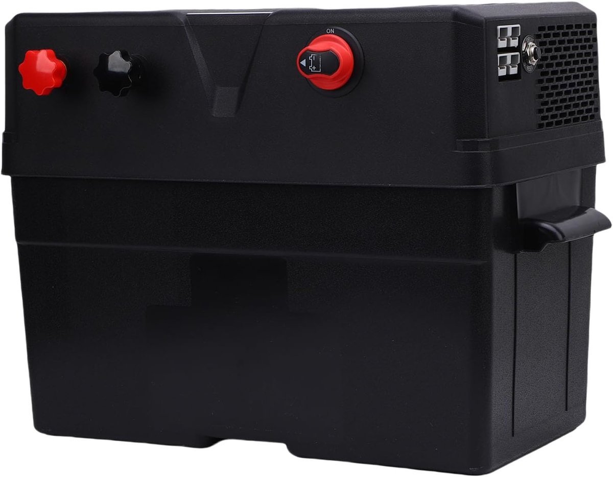 Slimme Accubak - Energieopslag Doos - Trollingmotor Camper - Intelligent Beheer - 47x32x29 cm