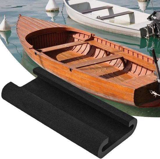 Zitkussen Boot - Watersport Kussen - Kano Kajak - Ademend Drijvend - 32 x 15 cm - Zwart — afbeelding 4