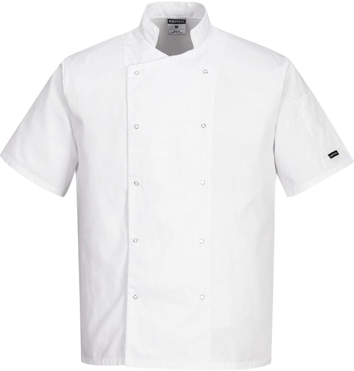 Koksjas Korte Mouw - Keuken Kleding - Professioneel Koken - Lichtgewicht Ademend - Maat M - Wit