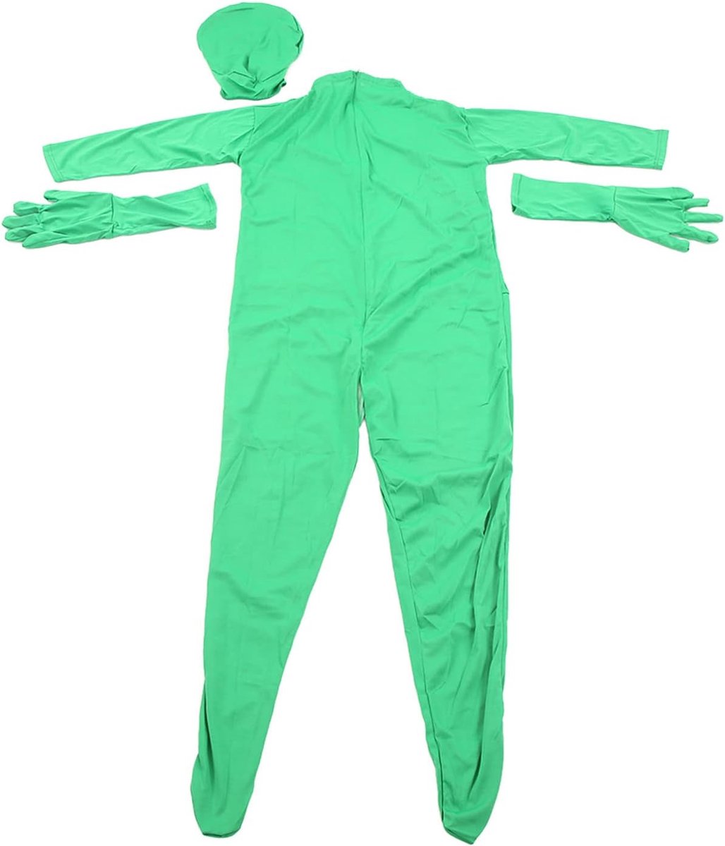 Groen Schermpak - Chromakey Bodysuit - Video Fotografie - Split Design - 160cm - Groen