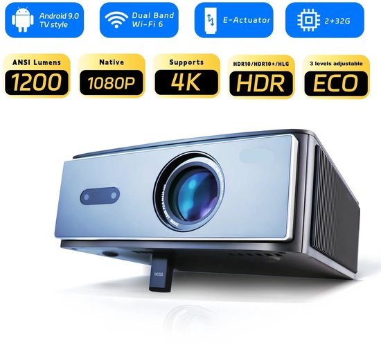 Mini Beamer - Projector - Digitale Beamer - Draagbaar - Smart TV ...