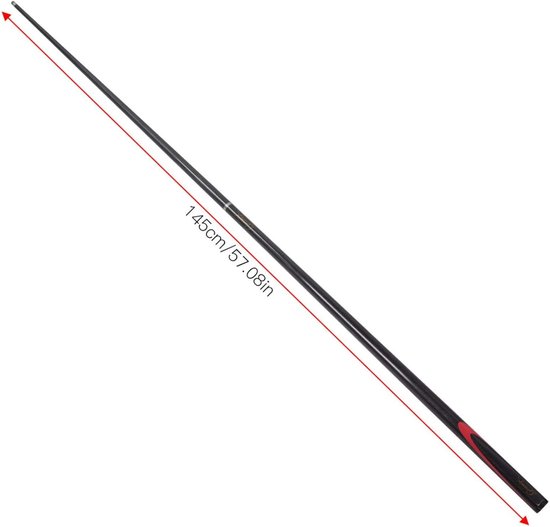 Biljartkeus - Poolkeu Stick - Snooker Spelen - Duurzaam Materiaal - 183 cm - Zwart — afbeelding 3