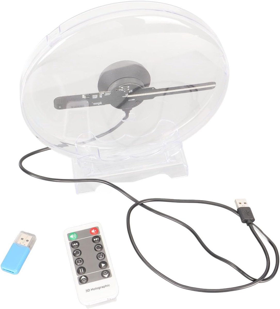 Hologram Ventilator - 3D Display - Commerciële Reclame - Met Beschermhoes - Pakket 28x24x7cm