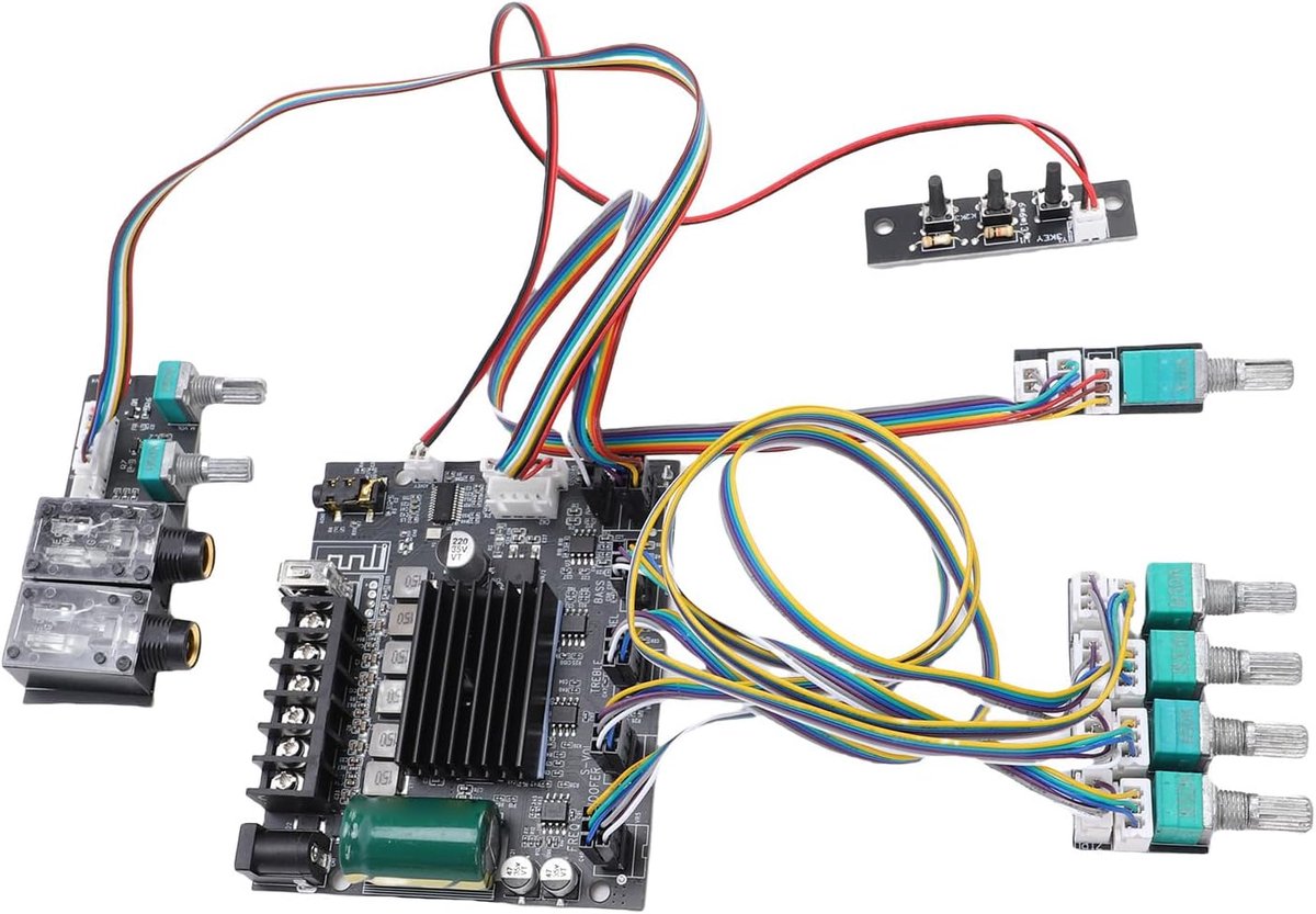 Audio Versterkerbord - BT USB Module - DIY Luidsprekers - 2.0 Kanaals 100W - 16 x 14 x 5 cm