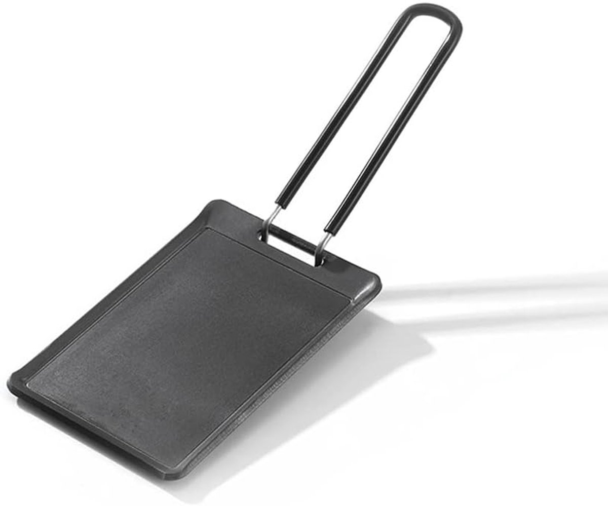 Picknick Grillplaat - Outdoor Bakplaat - Camping BBQ Koken - Afneembare Handgreep - 130x85 mm - Zwart