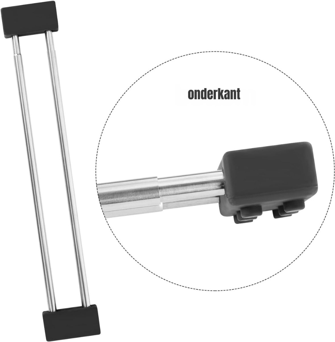 DEXO® Vaatdoekhouder Gootsteen - Gootsteen Organizer - Vaatdoekhouder - Zilver - 32cm x 7cm x 4cm