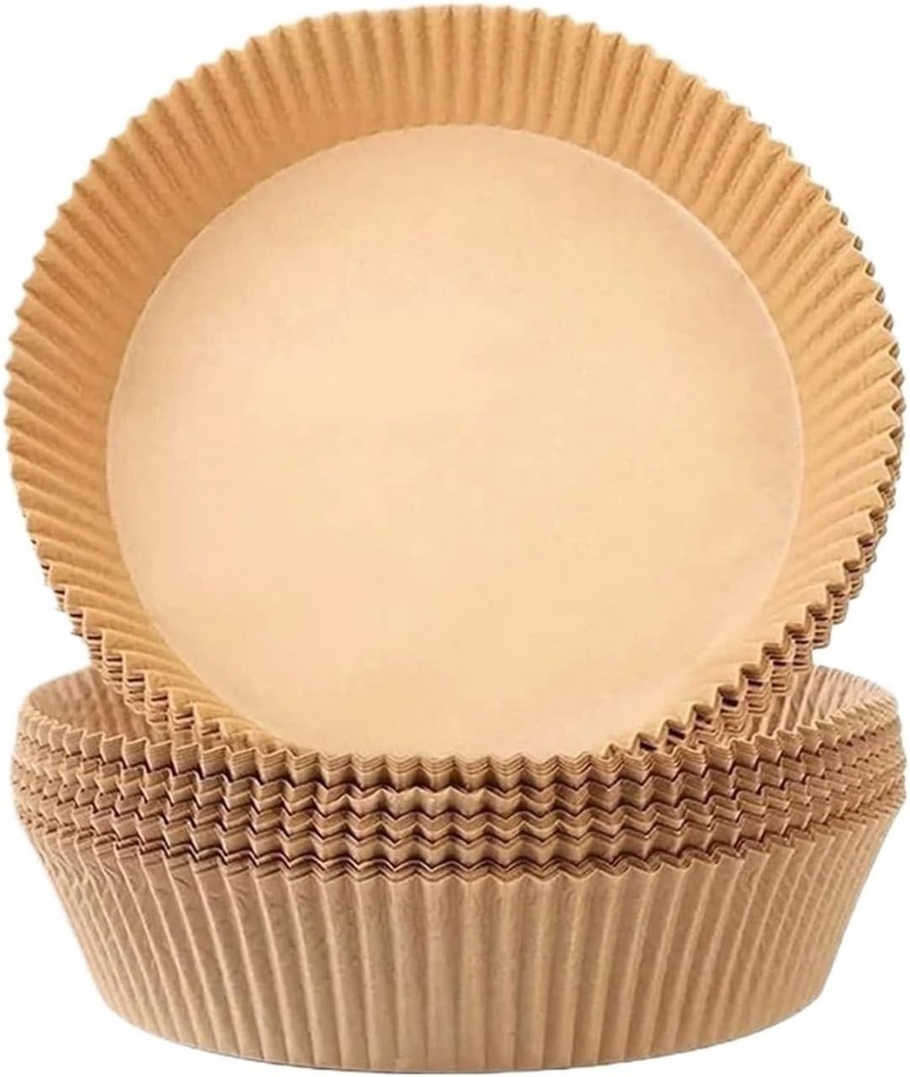 Airfryer Bakvellen - Wegwerp Vellen - Gemakkelijk Bakken - 200 Stuks - 20-24 cm - Geel