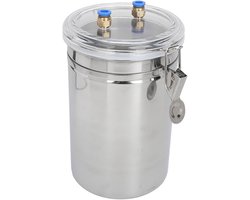 Handmatige Melkmachine - Melkset Roestvrij Staal - Veemelk Verzamelen - Handbediende Zuigkracht - 2 Liter - Zilver