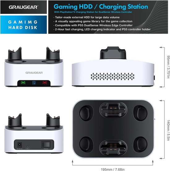 Externe Harde Schijf Station - Opslag Dock - Data Back-up - Snelle USB 3.0 - 35 inch - Zwart — afbeelding 2