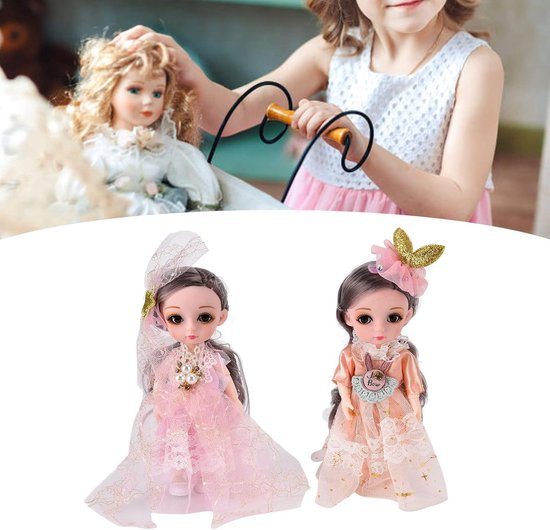 Poppen Met Haar - Speelgoed Poppen - Kinderspel - Beweegbare Gewrichten - 17 cm Hoog - Willekeurige Kleuren — afbeelding 5