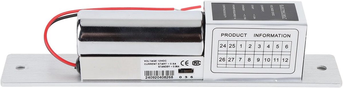 Elektrisch Grendelslot - Magnetisch Deurslot - Toegangscontrole - Hoog Beveiligd - 23x9x4 cm