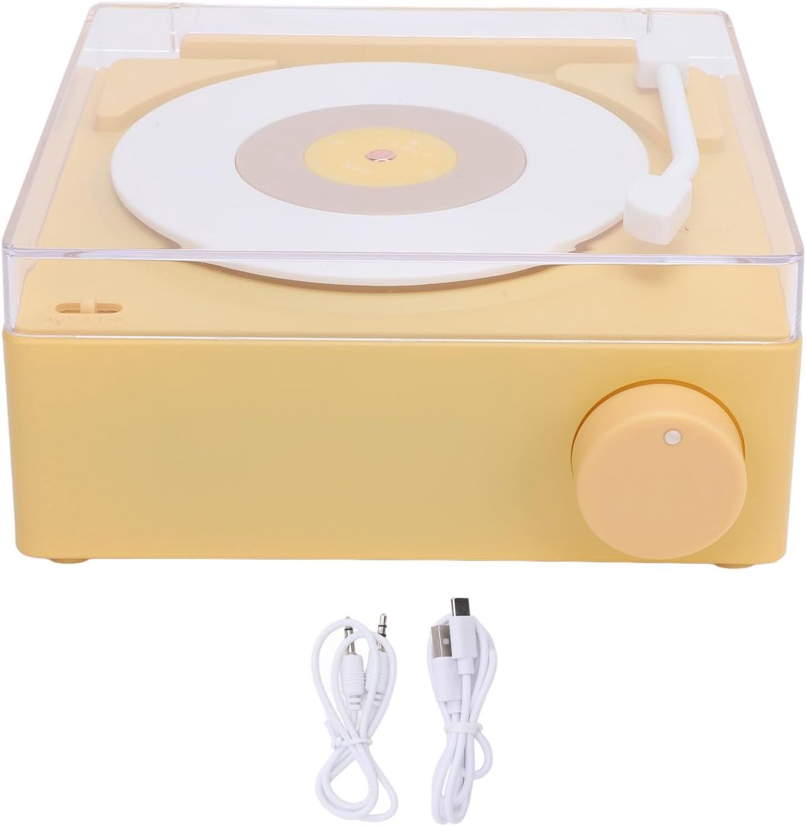Draaibare Luidspreker - Platenstijl Speaker - Muziek Afspelen - Ingebouwde Batterij - 15.5 cm Breed