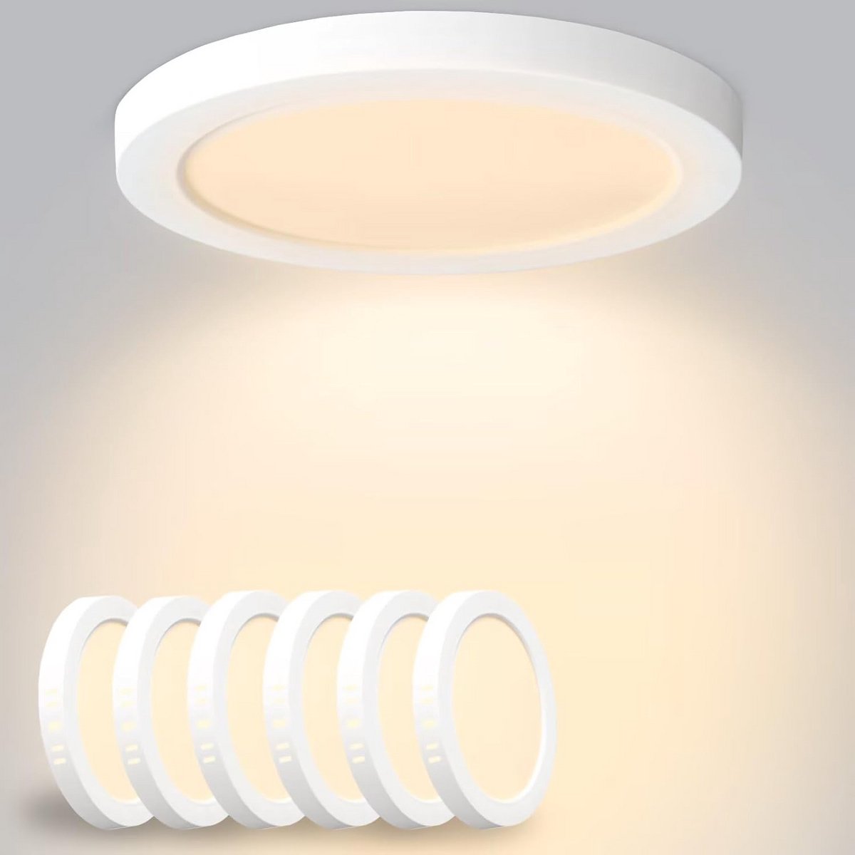 Ronde LED Plafondlamp 15W Warm Wit (3000K) - 1800LM - Inclusief Driver - IP44 - Geschikt voor Badkamer en Keuken