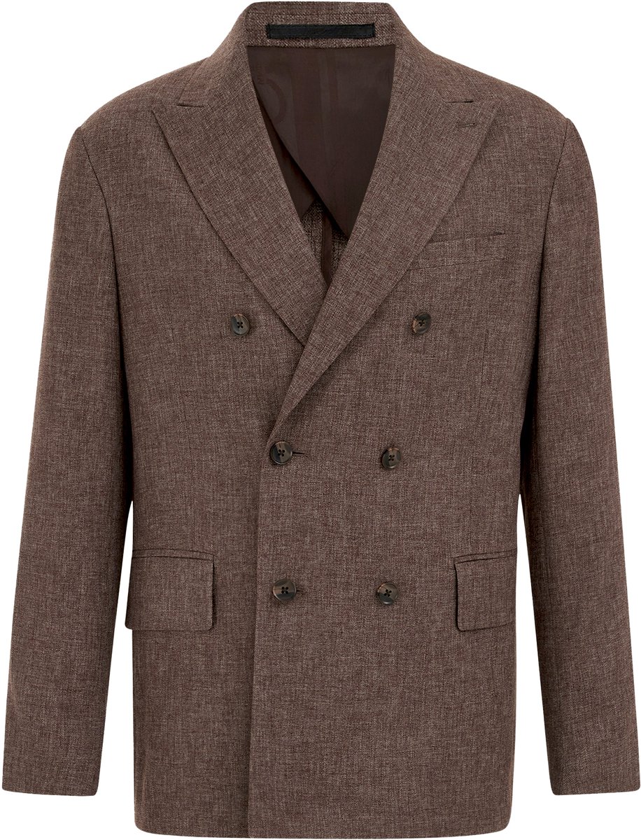 Van Gils Heren Regular fit double breasted blazer van linnenmix