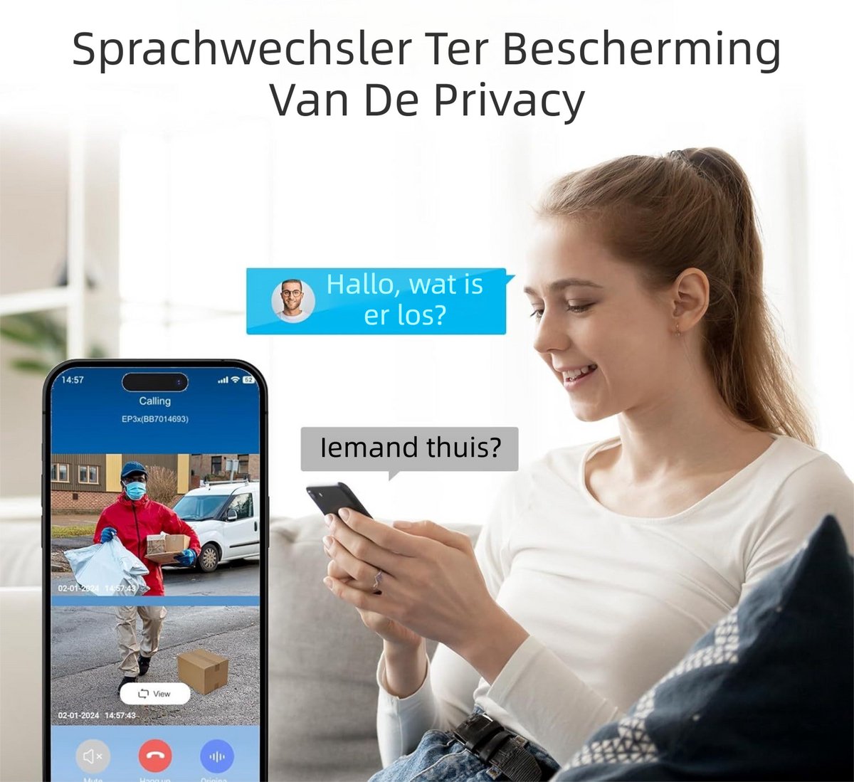 Edge & Ease Fokelyi Video Deurbel met 4,3-inch Scherm - afbeelding 2