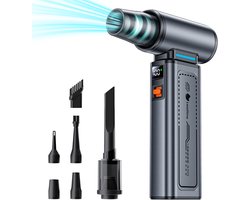 Leafline® Air Duster Draadloos - Stofblazer, Stofzuiger & Ventilator - 130.000 RPM - 6 Opzetstukken - Computer, Auto & Camera
