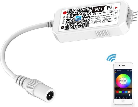 Slimme RGB WiFi LED Strip Controller voor Alexa & Google Home - Dimbaar ...