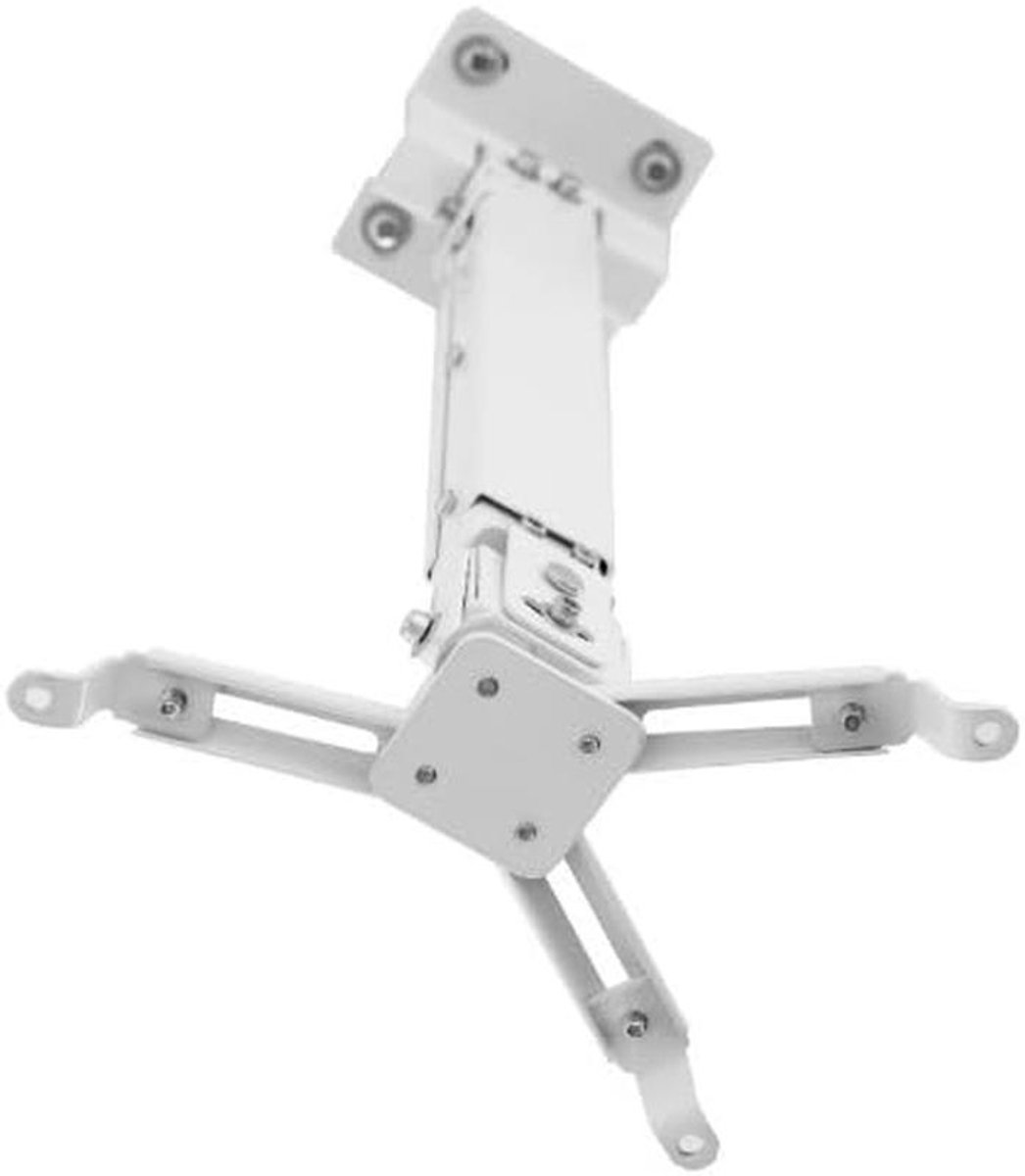 Plafondbeugel Beamer - Projector Houder - Thuisbioscoop Inrichting - Kantelbaar Uittrekbaar - 12-65 cm - Wit