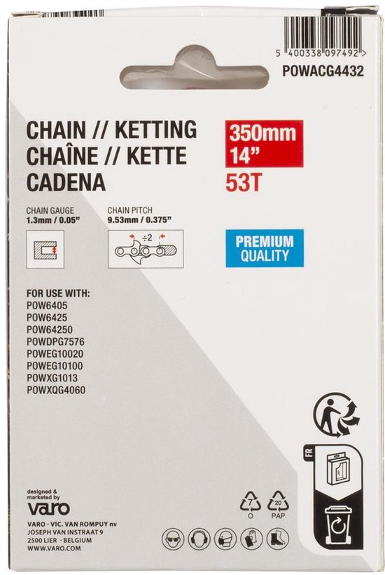 Powerplus POWACG4432 Ketting - 14" - 350mm - 53T - Premium van Powerplus — afbeelding 4