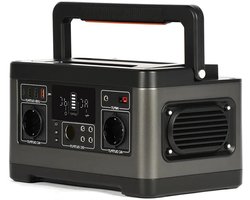 Allecto - Draagbare Krachtcentrale - Power Bank - Grote Capaciteit - Zonnegenerator - Batterij - Thuisgebruik - 520Wh AC 230V 500W - Flashfish P63 - Geschikt voor AliExpress - Zwart - Model 13.