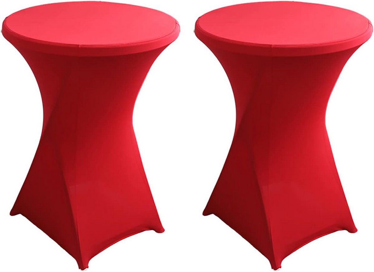 Set van 2 Elastische Tafelhoezen voor Ronde Bartafels en Bistrotafels (Diameter 60-80 cm)
