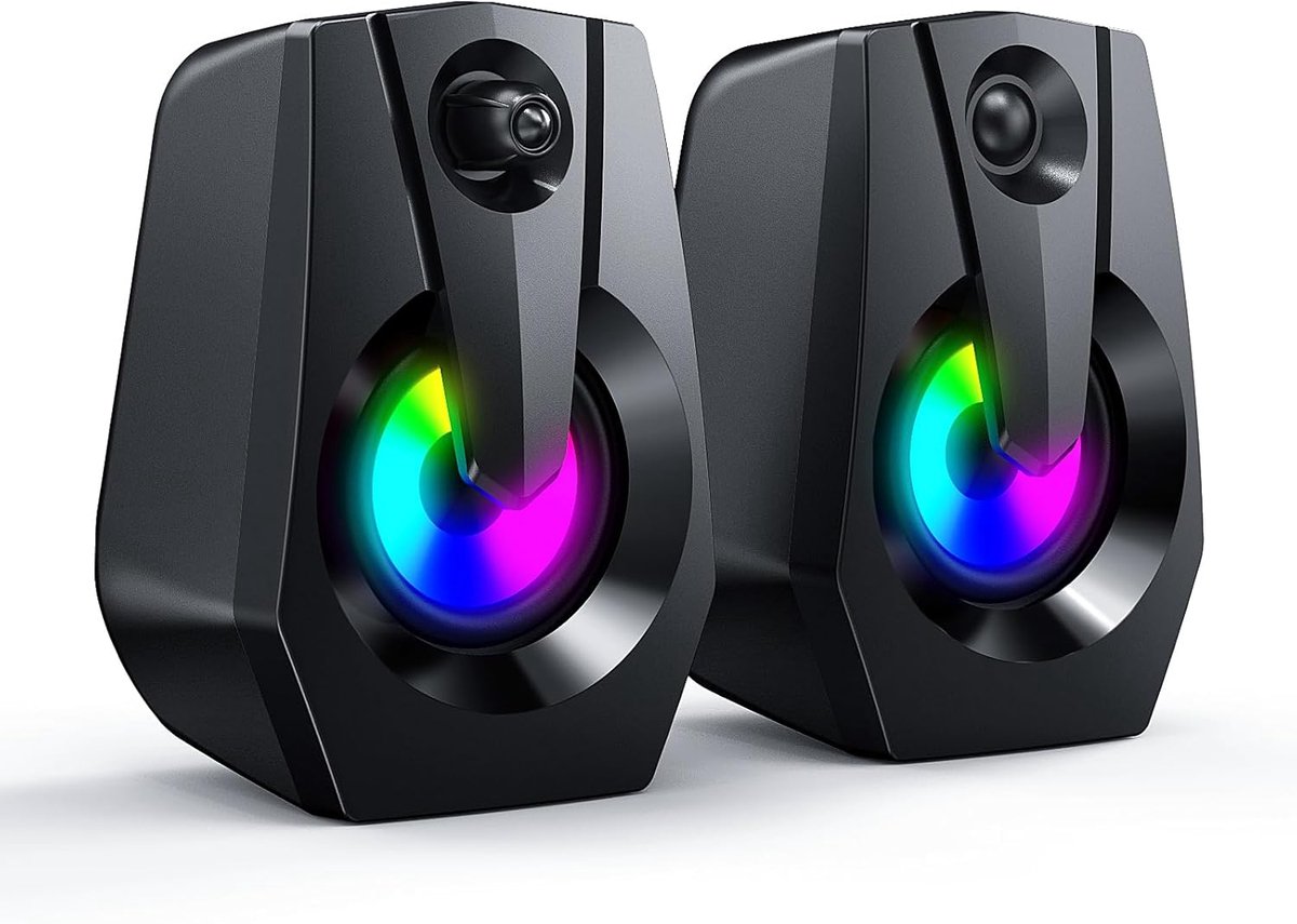 Laat je Geluid Leven met Onze PC Speakers met Kleurrijk LED Licht!