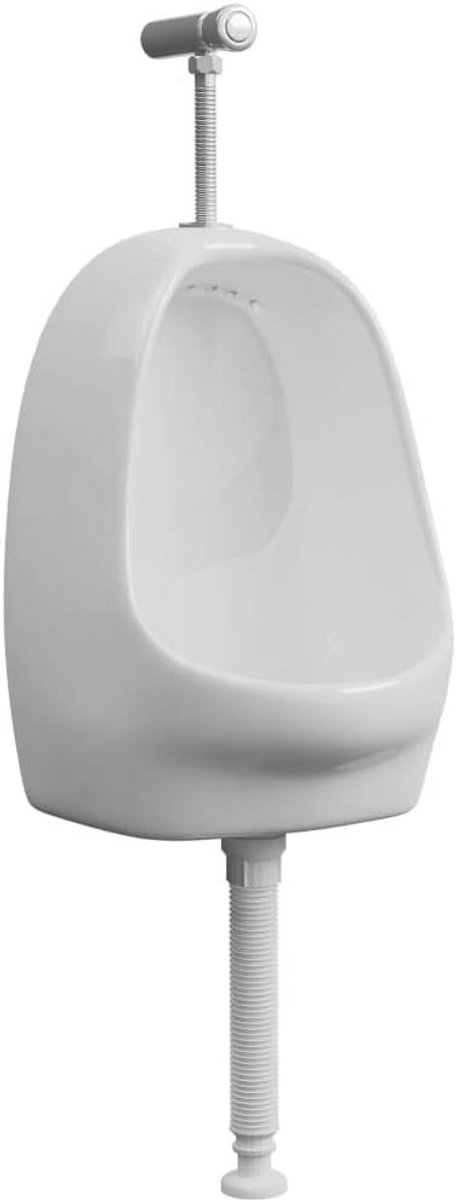 Keramisch Urinoir voor Wandmontage met Spoelklep - Modern en Hygiënisch