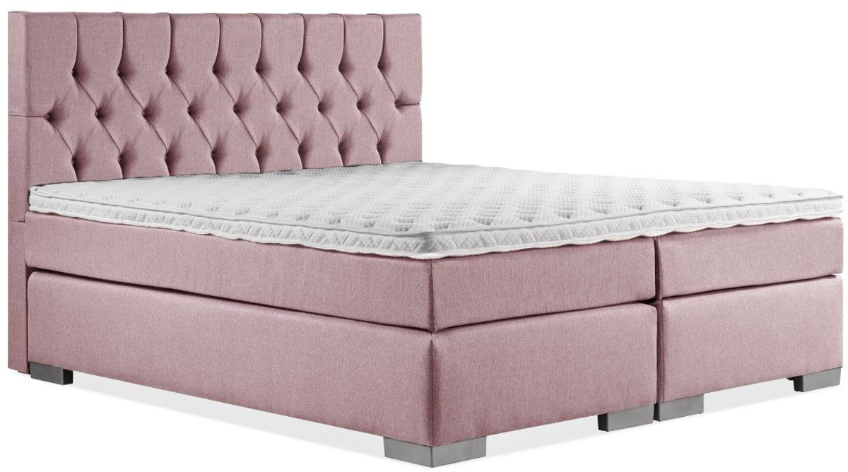 Boxspring Zen - 160x210 - Incl. Gecapitonneerd hoofdbord - Oudroze
