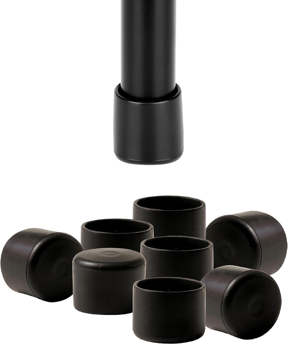 16x Ronde Zachte Rubberen Stoelpootjes 35mm - Krasvrij en Geluiddempend voor Stoelen/Tafels