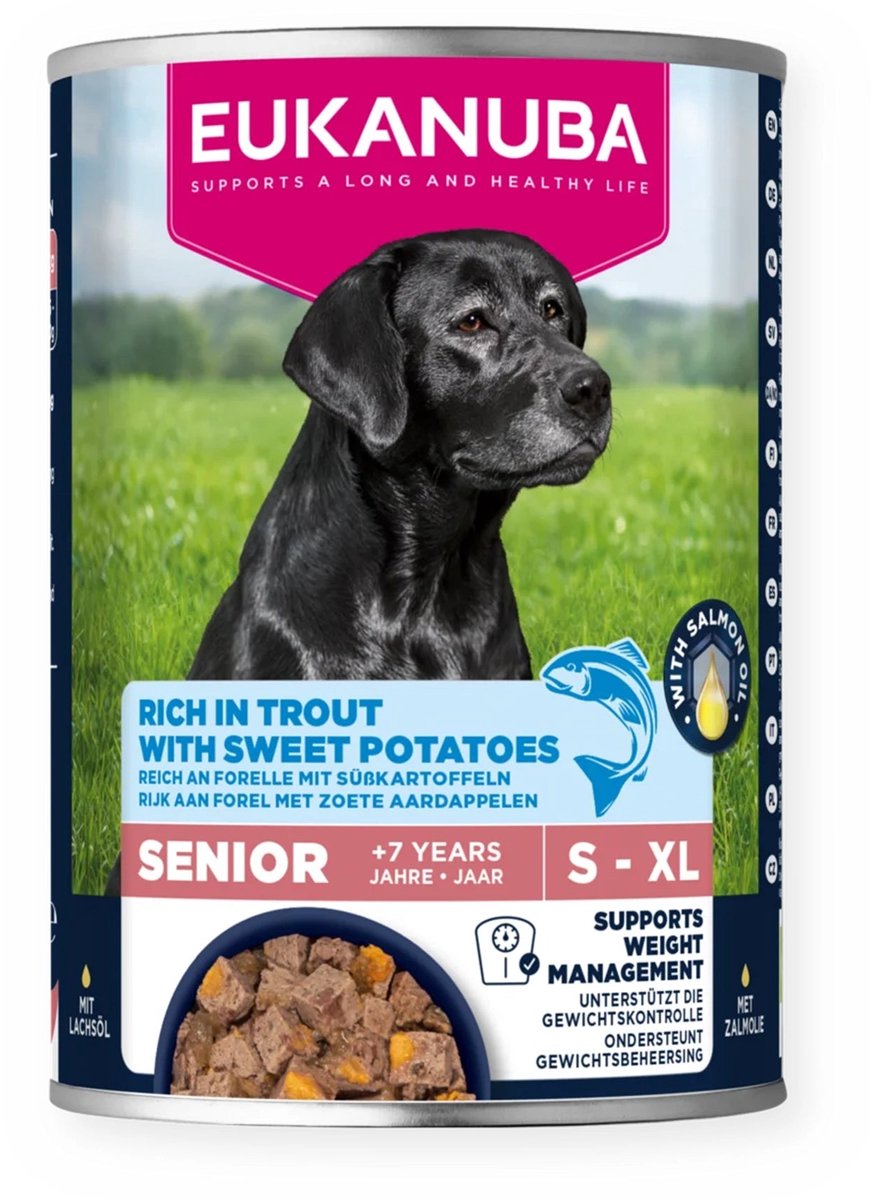 2+1 gratis: Eukanuba Life Care Dog Hondenvoer Nat Senior Lamb&Potatoes 400 gr
