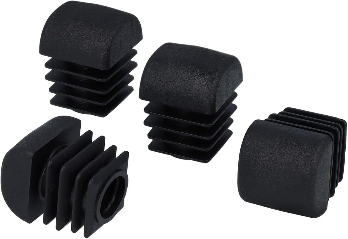 4x Vierkante Stoppen voor Schuine en Rechte Poten - Hoekig met Afgeronde Randen (22x22 mm)