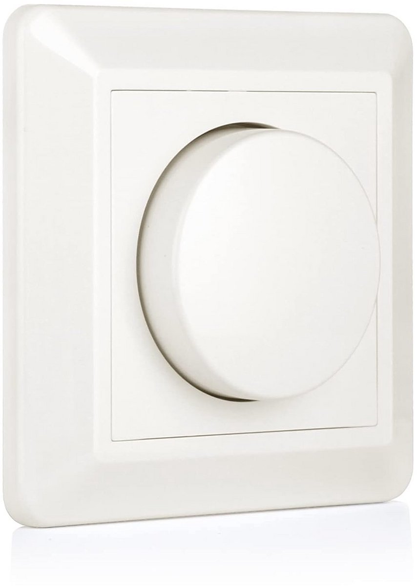 Draaibare LED Dimmer Schakelaar Wit voor Halogeen en Gloeilampen 5-200W