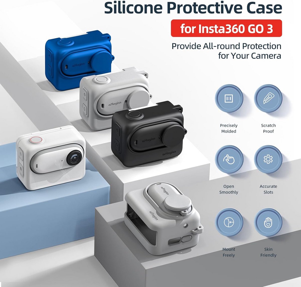 Beschermhoes Silicone voor Actiecamera - Kogelvrije Cover