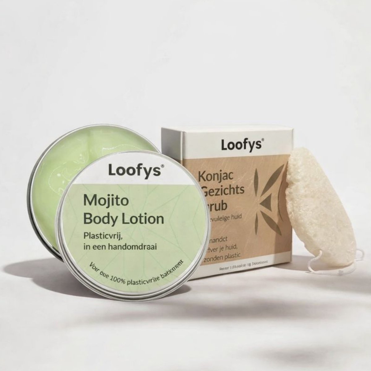 Verwen & Relax Cadeauset – Bodylotion 150ml + Konjac Gezichtsspons - Mojito