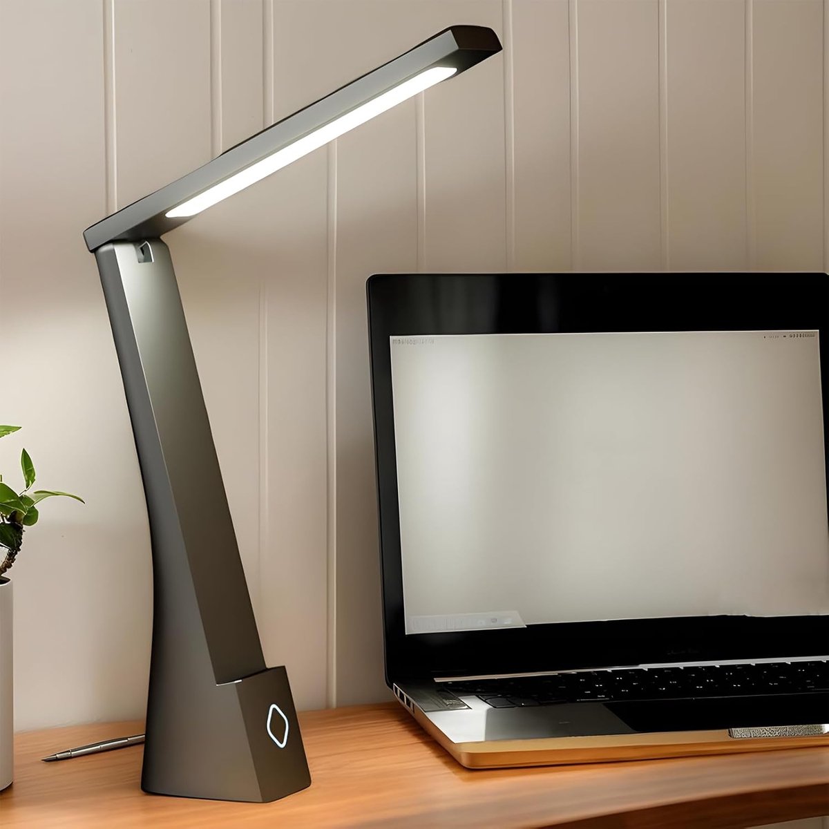 Oplaadbare Bureau Lamp - LED Leeslamp met Oogbescherming - Aanraak Dimmen voor Studie en Slaapkamer - Opvouwbare Lezen en Schrijven Lamp - Opvouwbaar en Draagbaar - Zwart Kleur — cadeau in Gadgets - foto 5