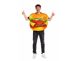 Partychimp Hamburger Unisex Kostuum Carnavalskleding Carnaval kostuum verkleedkleding Volwassenen - Polyester - Geel- Unisex - One size
