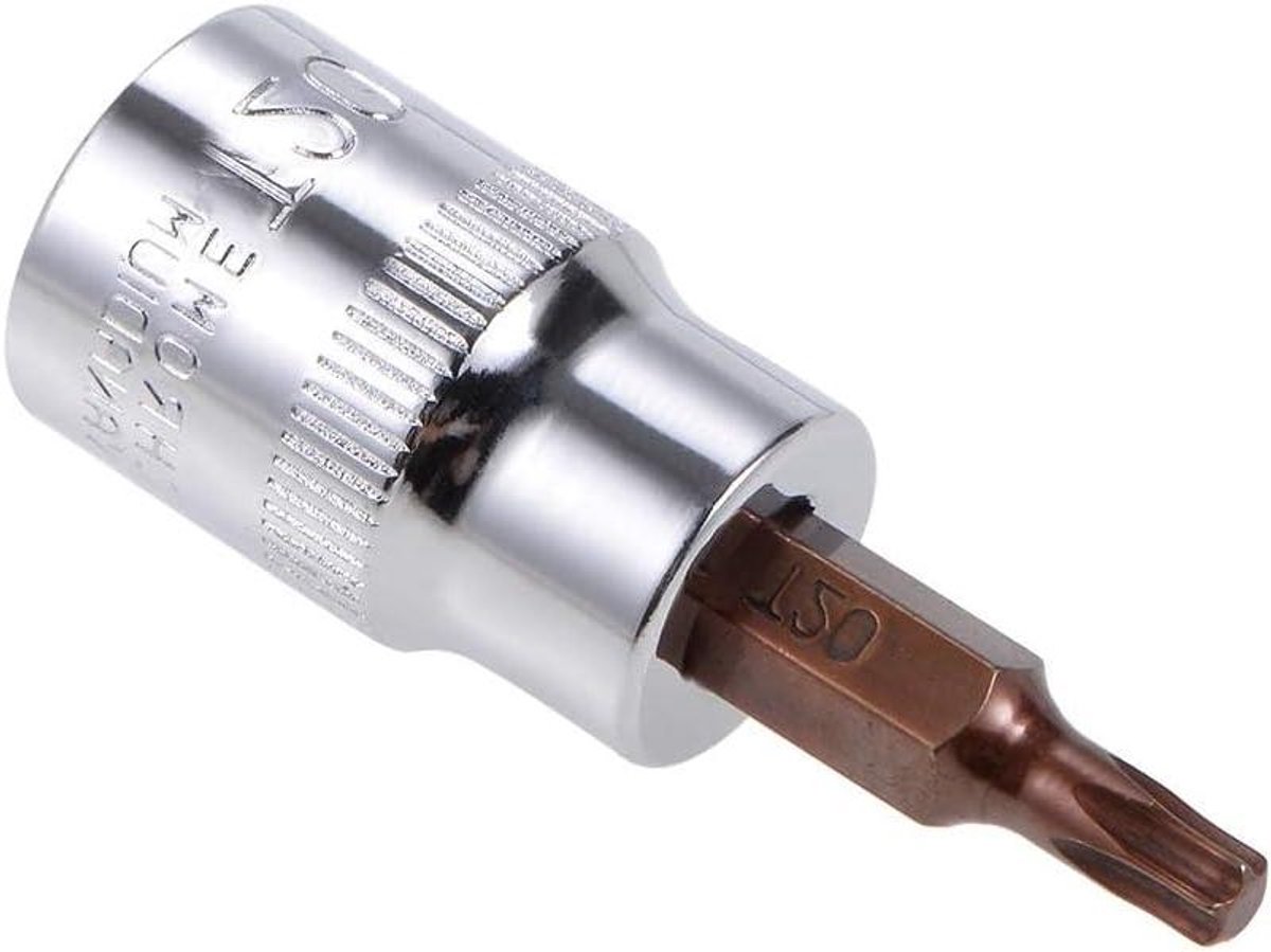 Bit-socket 3/8" Drive T20 sleutelaansluiting van CR-V staal, premium bits, torx-bit 48 mm voor momentsleutel - ratelsleutel - slagboormachines