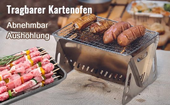 Opvouwbare BBQ - barbecue houtskool - Houtskoolbarbecues - Camping barbecues- Barbeque - Voor 1-2 Personen - Camping Picknick Outd van Merkloos — afbeelding 5