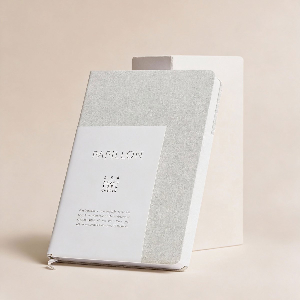 Dzukou Papillon - Notitieboek - A5 - Bullet Journal - Grijs - Linnen Kaft