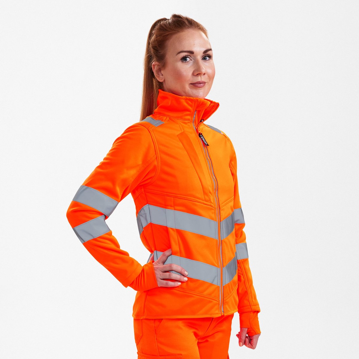 Engel Safety softshell jack voor dames 1156-237 - Hi-vis Orange - S