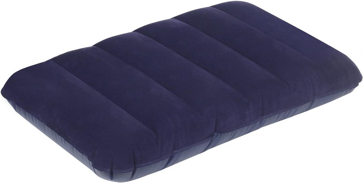 Comfortabel Opblaasbaar Reiskussen Marineblauw - Lichtgewicht & Compact
