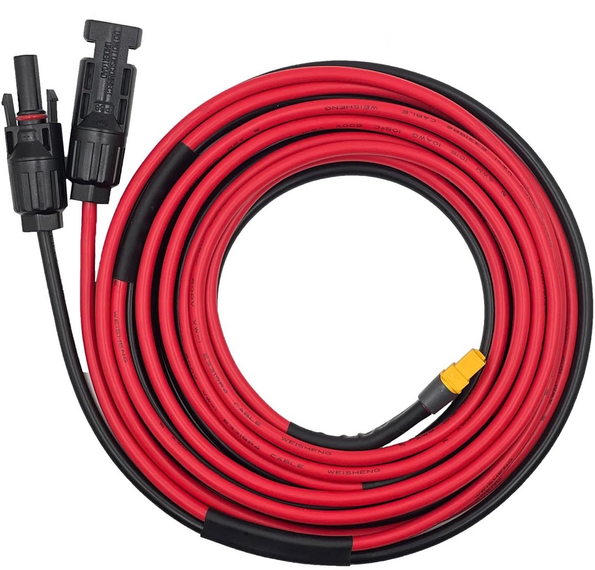 Solar Kabel van Zonnepaneel naar XT60 Adapter 3 Meter 10 AWG 6 mm2