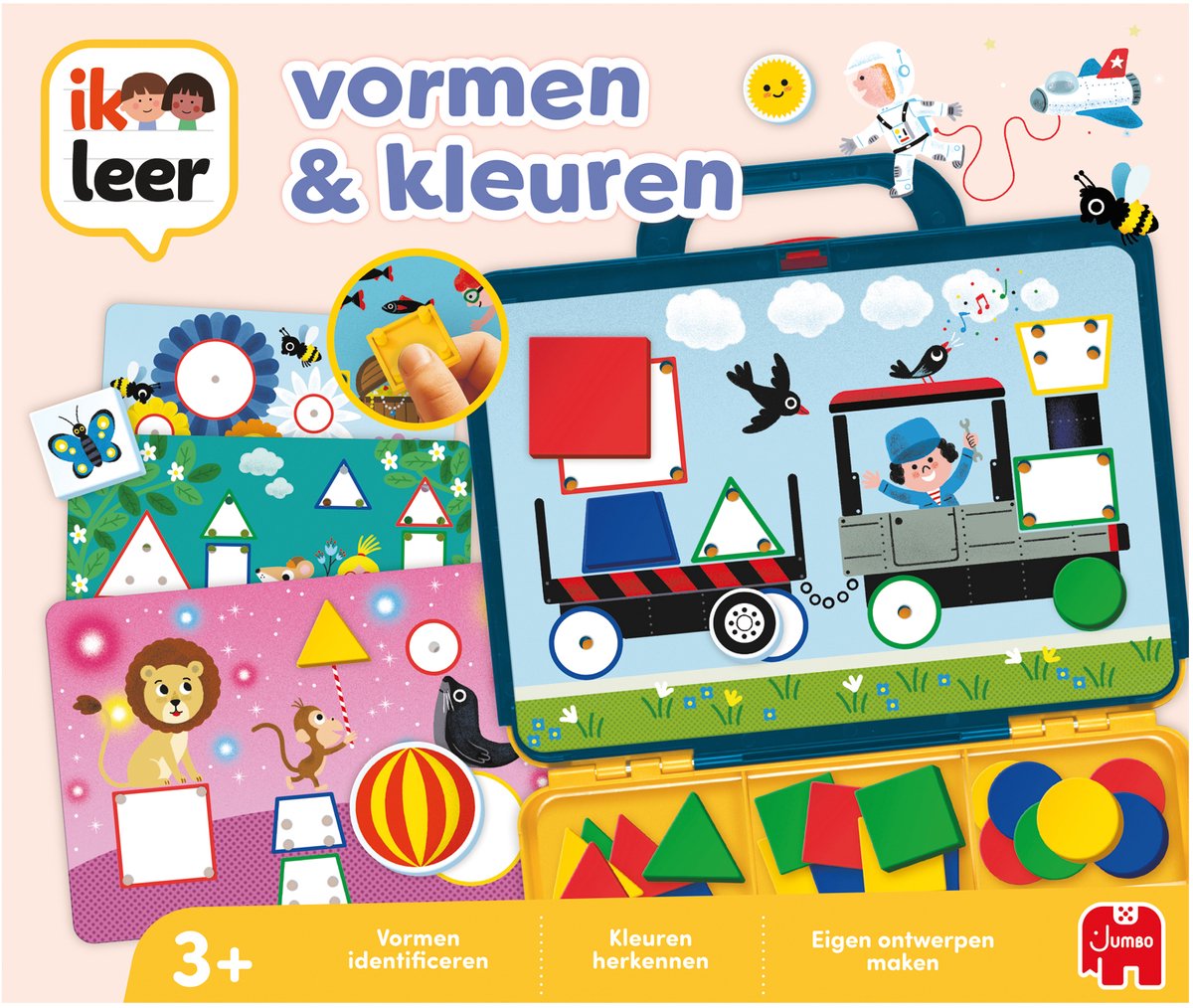 Jumbo - Ik Leer - Vormen & Kleuren - Educatief spel - Vanaf 2 jaar - Spelenderwijs leren - Speelgoed in koffer — afbeelding 6
