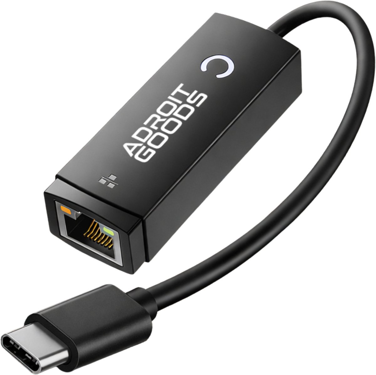 AdroitGoods USB-C Ethernet koppel Adapter 100Mbps - Compacte LAN Adapter - Stabiel Bedraad Internet - Plug & Play - Duurzaam Ontwerp