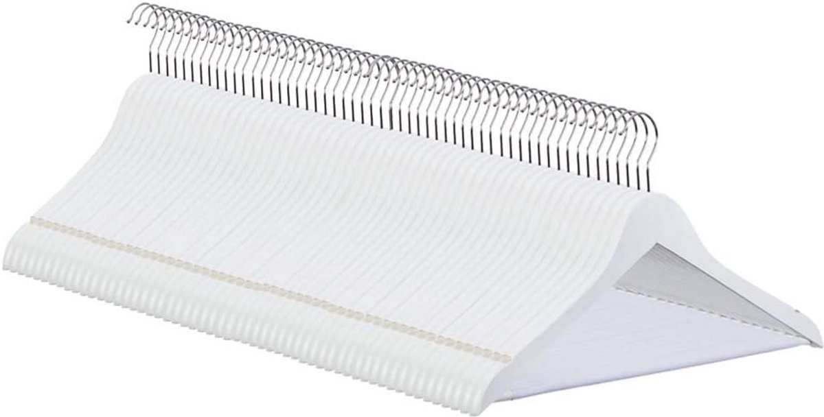 Antislip Kleerhangers van Massief Hout, Slank Design, 10 Stuks