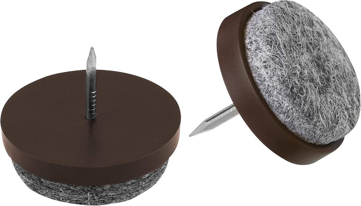 Viltglijders met Nagel voor Meubels en Stoelen - Bescherming voor Gevoelige Vloeren (Ø 20 mm, 20 stuks)