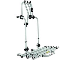 Fietsendrager Camper - Fietsrek Achterkant - Vervoer 3 Fietsen - Verstelbare Basis - 47-87 cm - Zilver