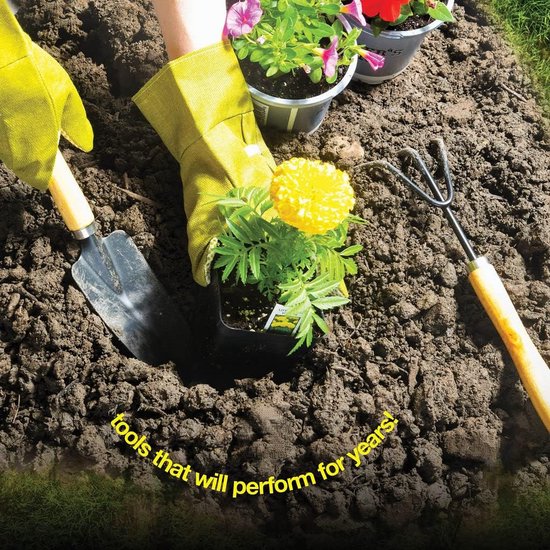 Professionele Tuingereedschap Set - 9-Delig - Inclusief Opbergtas, Snoeischaar & Tuinhandschoenen - Ergonomische Houten Handgrepen - Tuinier Cadeau - Groen — afbeelding 2
