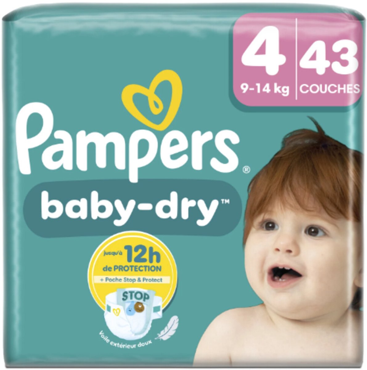 Pampers Baby Dry Luiers Maat 4 (9-14kg) - 2 x 43 stuks - Voordeelverpakking
